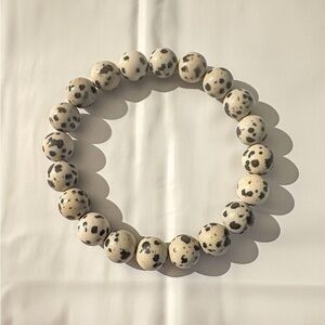 Authentic Dalmatian Jasper Beaded Bracelet